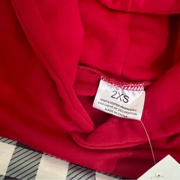 Red Plaid Hoodie Sweatshirt - Picture 2 of 2